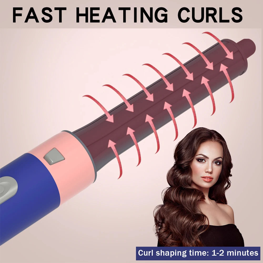 5 in 1 Hair Dryer Hot Comb Set Household Curling Iron with Curling Brush Professional Hair Straightener Hair Care Styling Tools