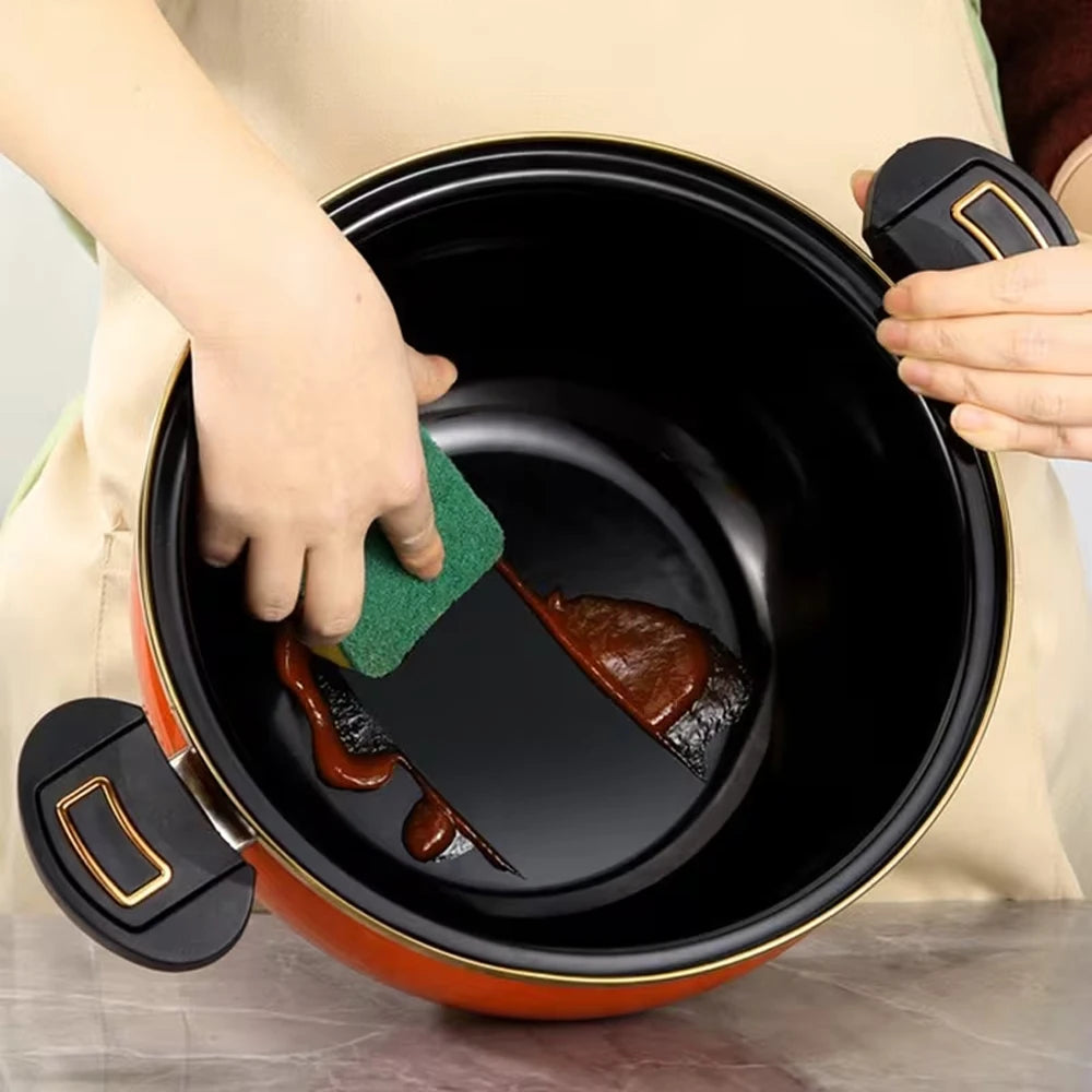 1 Piece of Fat Daddy Micro Pressure Cooker, 7L Large Capacity, 26cm, Two Ears Handle Multi-Functional Non-Stick Pot for Stewing and Cooking Soup, Compatible with Induction Cookers and Gas Stoves