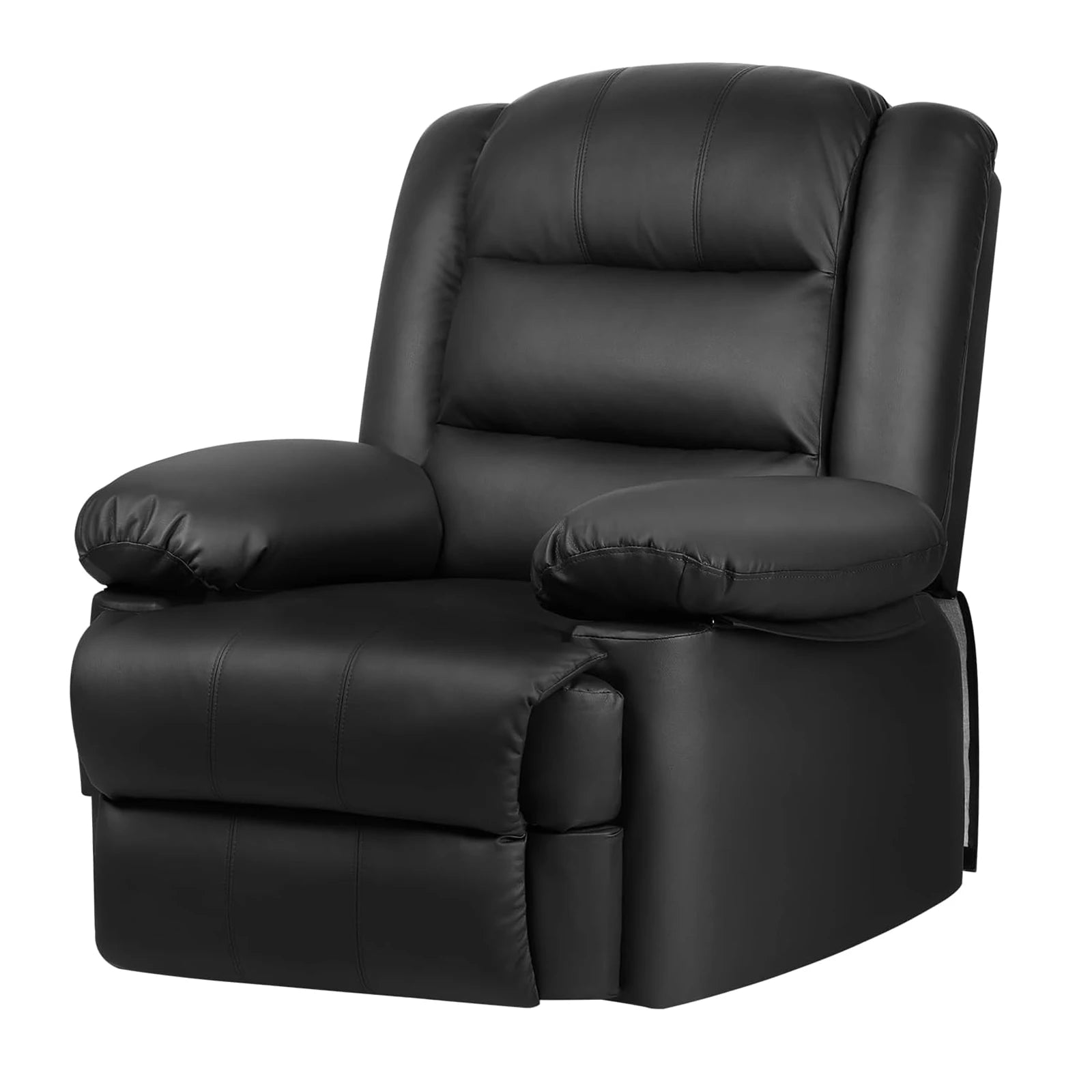 Recliner Armchair Single Sofa Reclining Chair Lounge Seating Adjustable Legrest PU Leather Couch Chair for Room Bedroom Home