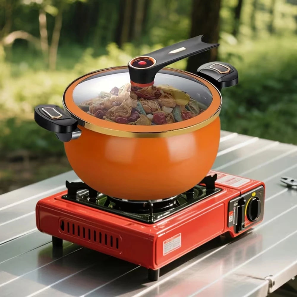 1 Piece of Fat Daddy Micro Pressure Cooker, 7L Large Capacity, 26cm, Two Ears Handle Multi-Functional Non-Stick Pot for Stewing and Cooking Soup, Compatible with Induction Cookers and Gas Stoves