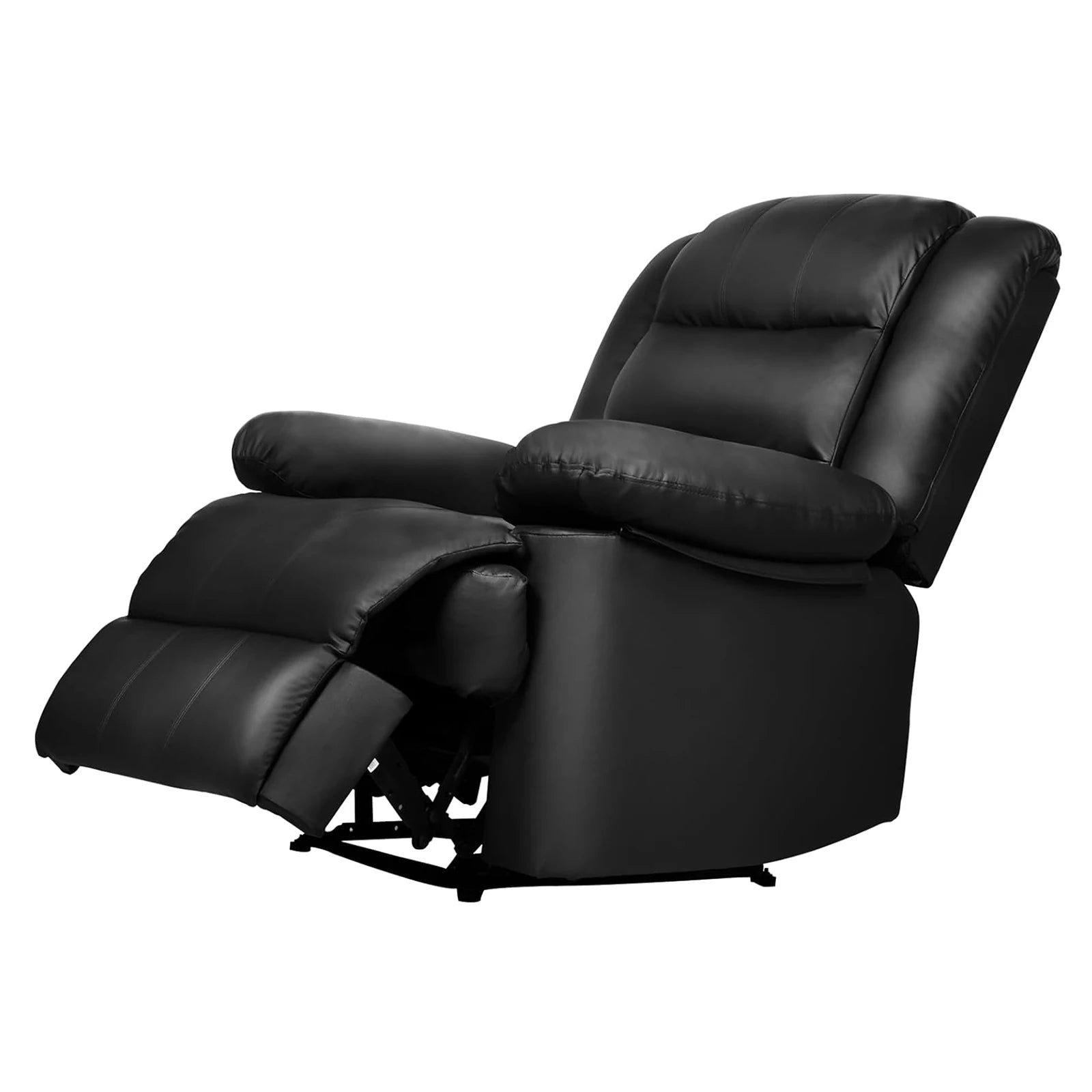 Recliner Armchair Single Sofa Reclining Chair Lounge Seating Adjustable Legrest PU Leather Couch Chair for Room Bedroom Home