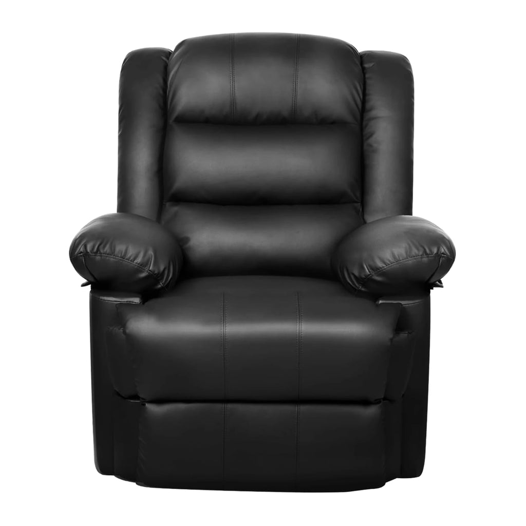 Recliner Armchair Single Sofa Reclining Chair Lounge Seating Adjustable Legrest PU Leather Couch Chair for Room Bedroom Home