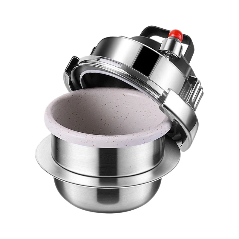 2L Non-Stick Stainless Steel Pressure Cooker Cookware Outdoor Portable Micro Pressure Cooker Gas Stove/Open Fire Pressure Cooker