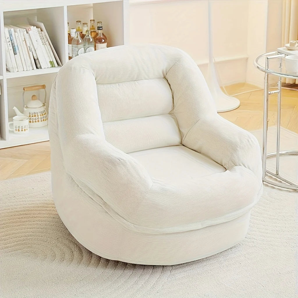 Lazy tatami sofa and footstool, single chair - perfect for bedroom, balcony, small space, living room or office rest,