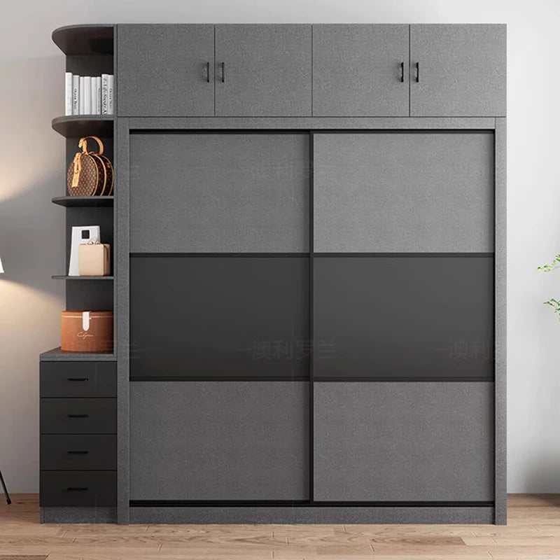 Space Saving Modern Closet Organizer Bedroom Clothes Wardrobe Partitions Cupboard Living Room Shelves Armario Hotel Furniture