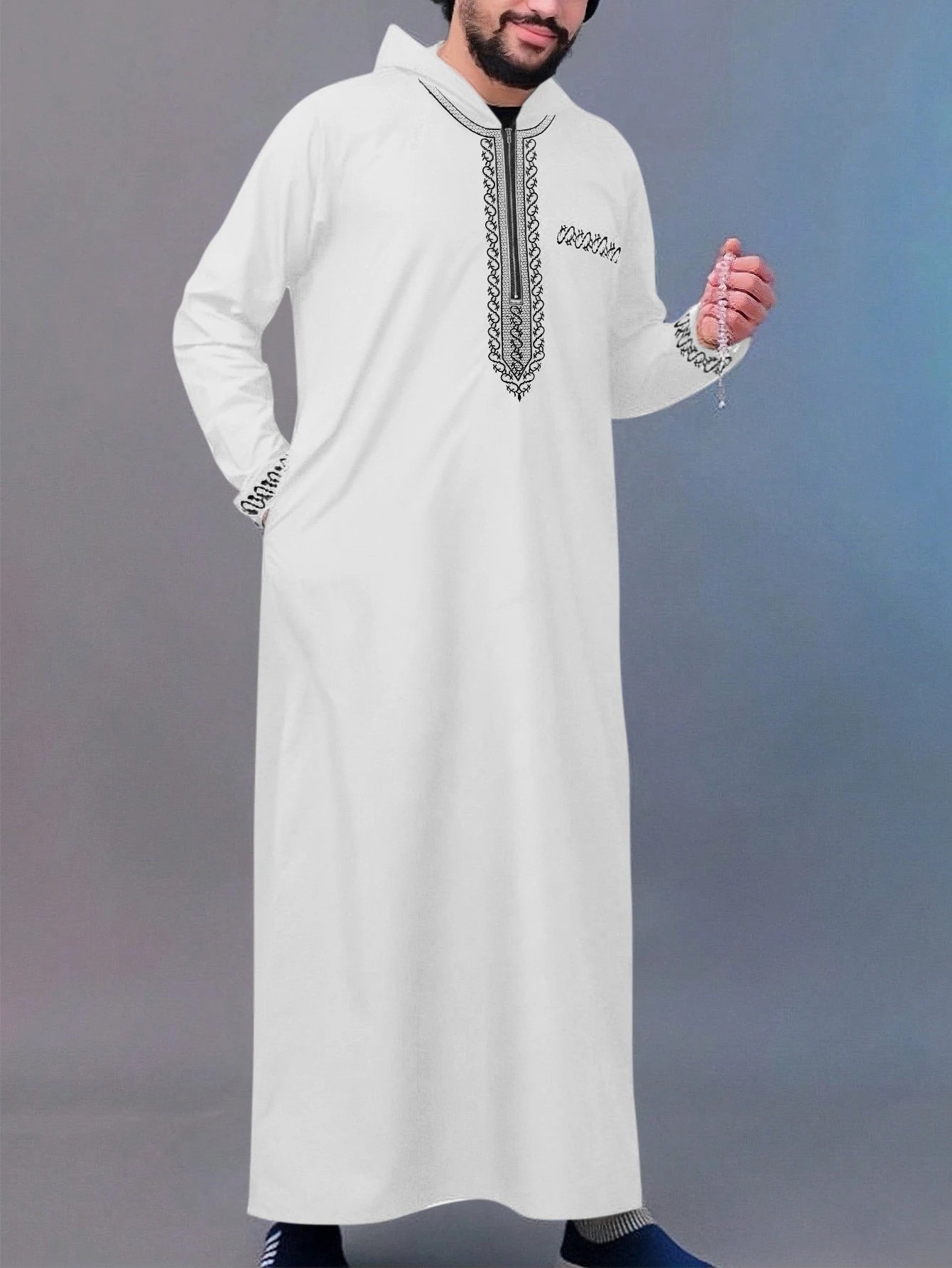 2025 New Elegant Men's Suit African Style Kaftan Embroidery Casual 2 Piece Suit Festive Wedding Traditional Men's Clothing