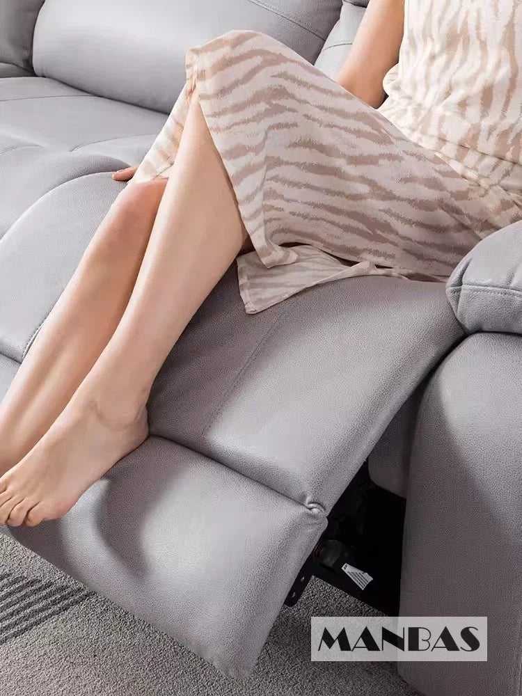Genuine Leather Manual Electric Recliner Sofa Theater Power Reclining Couch Living Room Cinema Sofas Seating Room Furniture