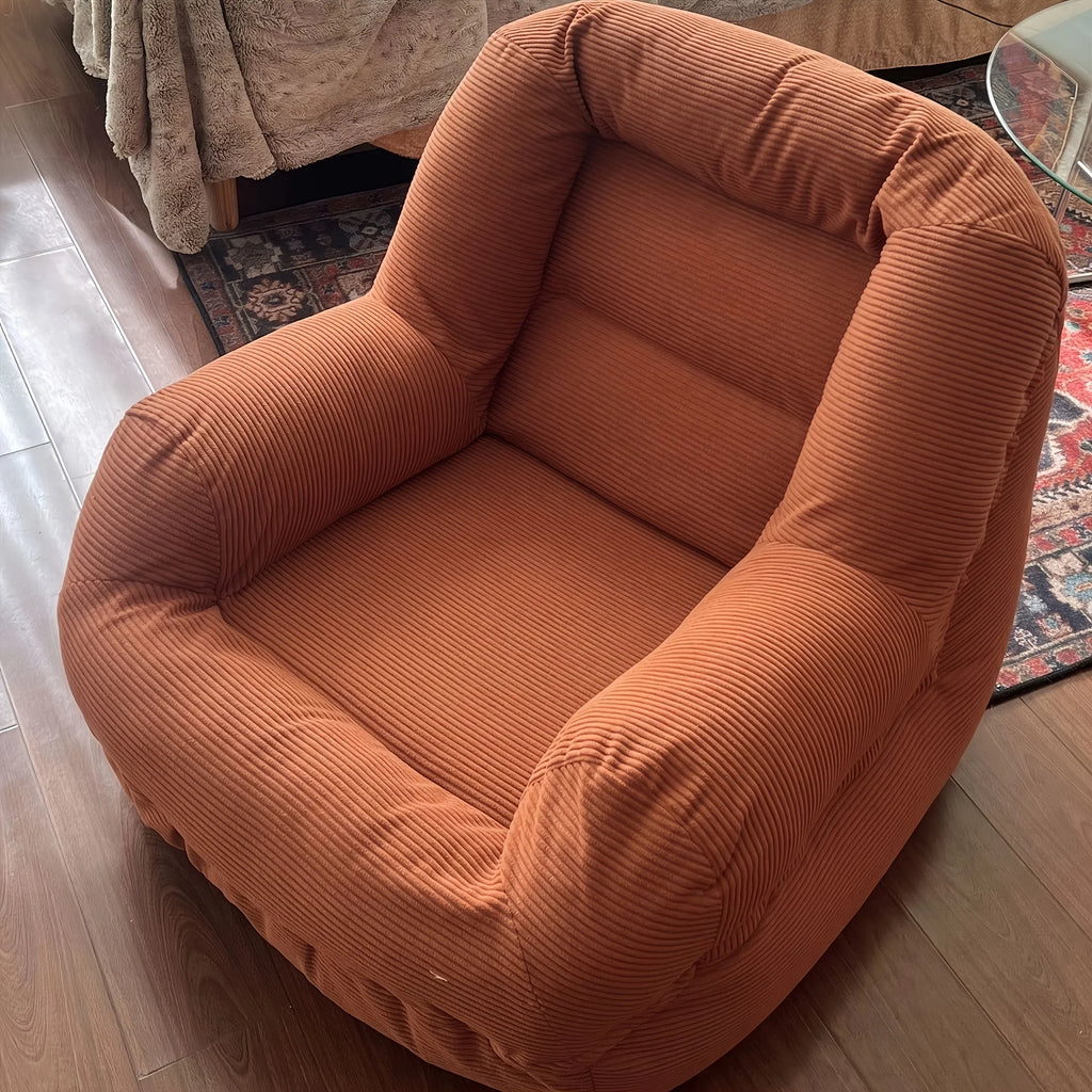 Lazy tatami sofa and footstool, single chair - perfect for bedroom, balcony, small space, living room or office rest,