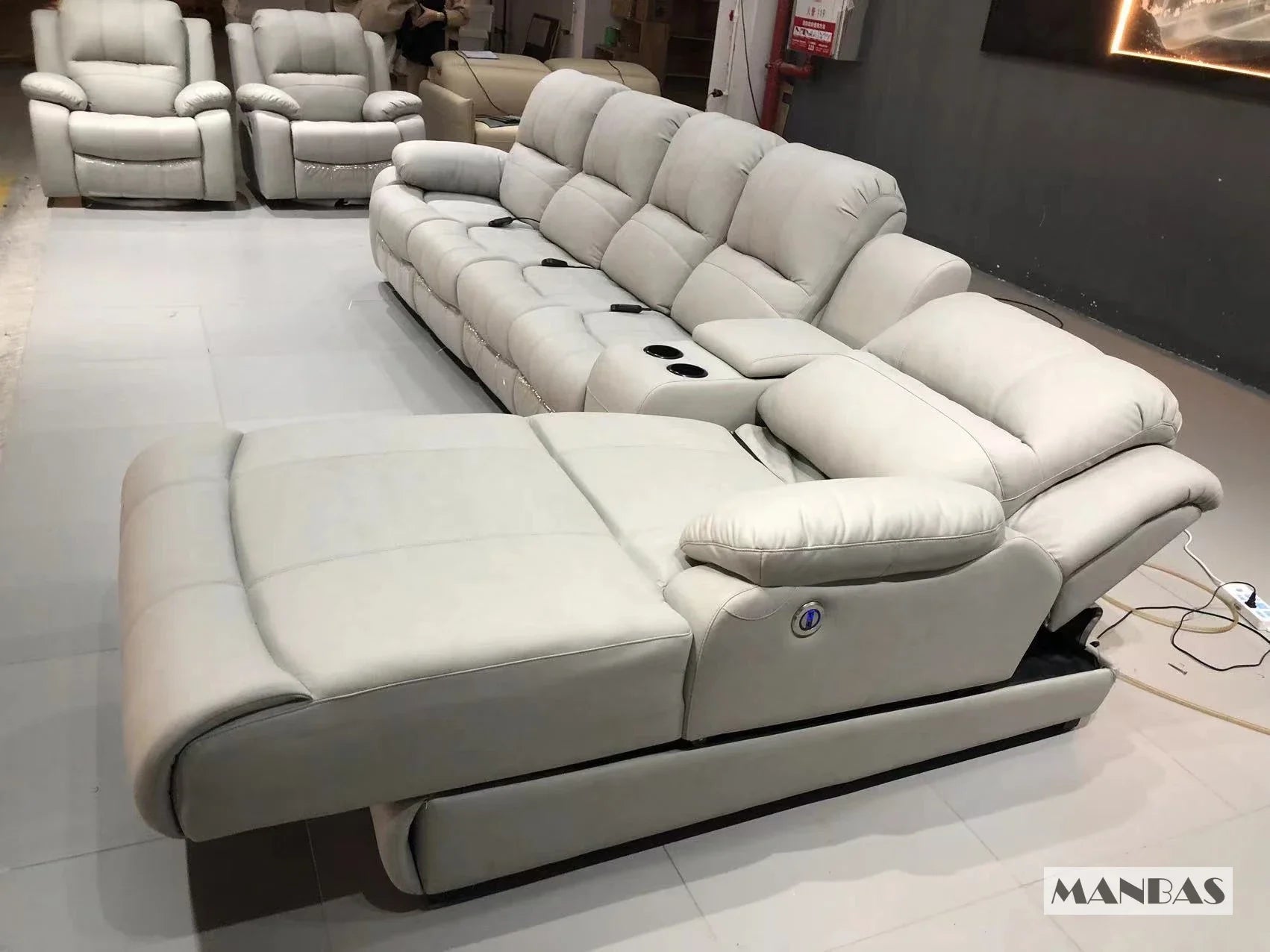 Genuine Leather Manual Electric Recliner Sofa Theater Power Reclining Couch Living Room Cinema Sofas Seating Room Furniture