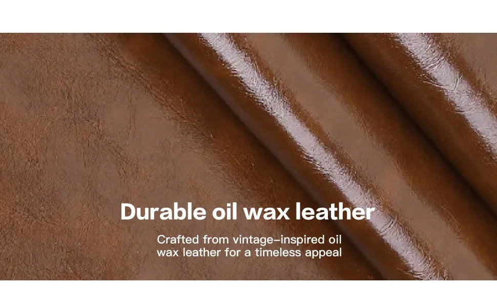 Medieval Style Artificial Oil Wax Leather Sofa 220CM Traditional Period Furniture Design for Home Living Room
