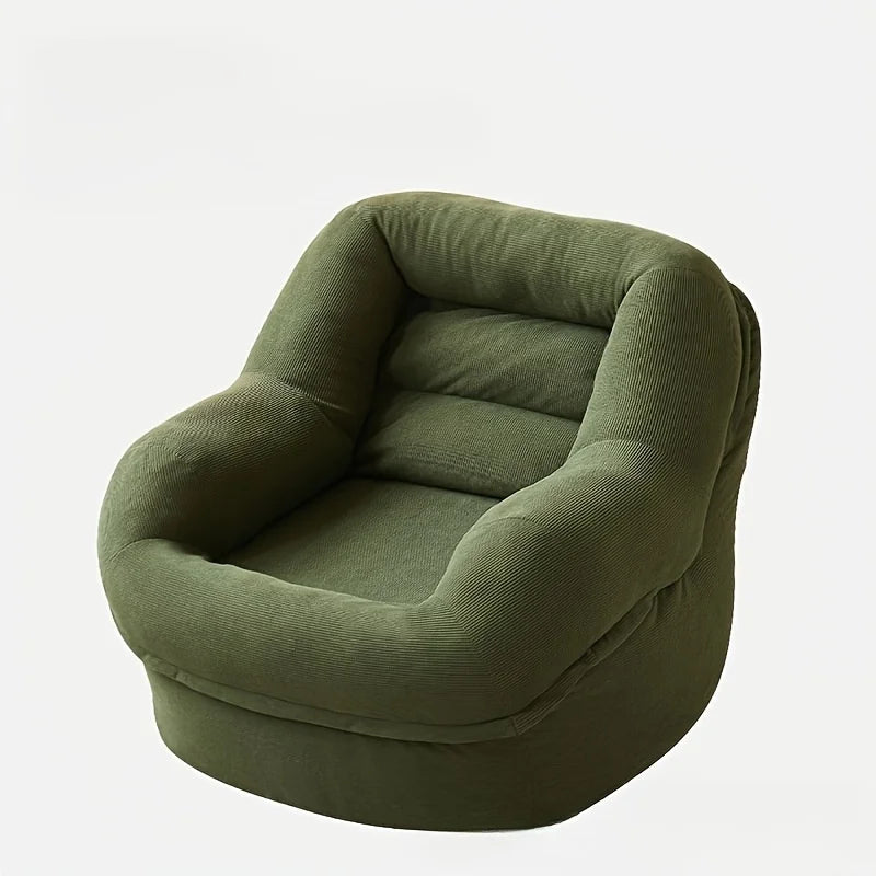 Lazy tatami sofa and footstool, single chair - perfect for bedroom, balcony, small space, living room or office rest,