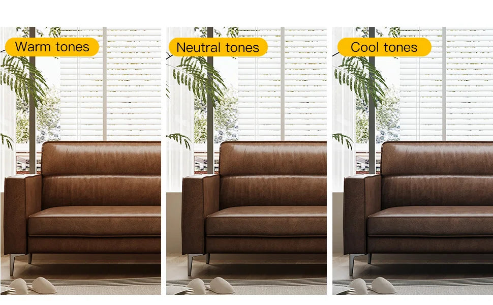 Medieval Style Artificial Oil Wax Leather Sofa 220CM Traditional Period Furniture Design for Home Living Room