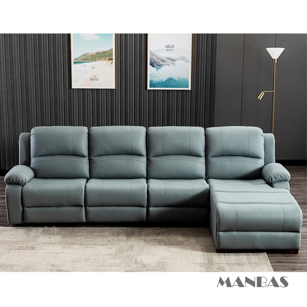 Genuine Leather Manual Electric Recliner Sofa Theater Power Reclining Couch Living Room Cinema Sofas Seating Room Furniture