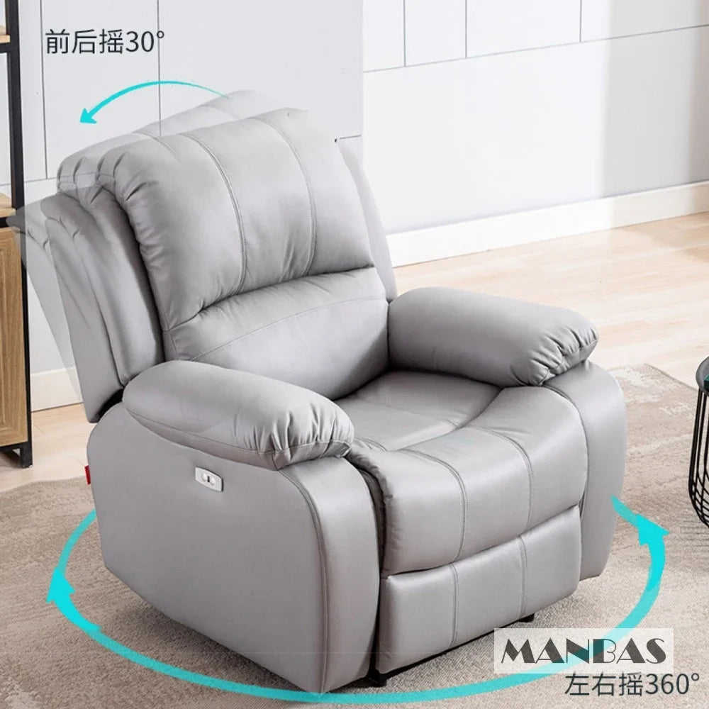 Genuine Leather Manual Electric Recliner Sofa Theater Power Reclining Couch Living Room Cinema Sofas Seating Room Furniture