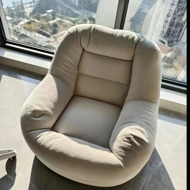 Lazy tatami sofa and footstool, single chair - perfect for bedroom, balcony, small space, living room or office rest,