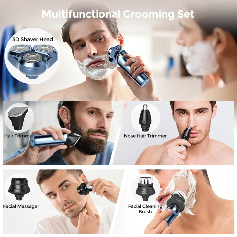 SEJOY Electric Shaver for Men,3D Floating Cutter Head ,Portable Men Beard Hair Trimmer Clipper,Nose Hair Scissors,Rechargeable