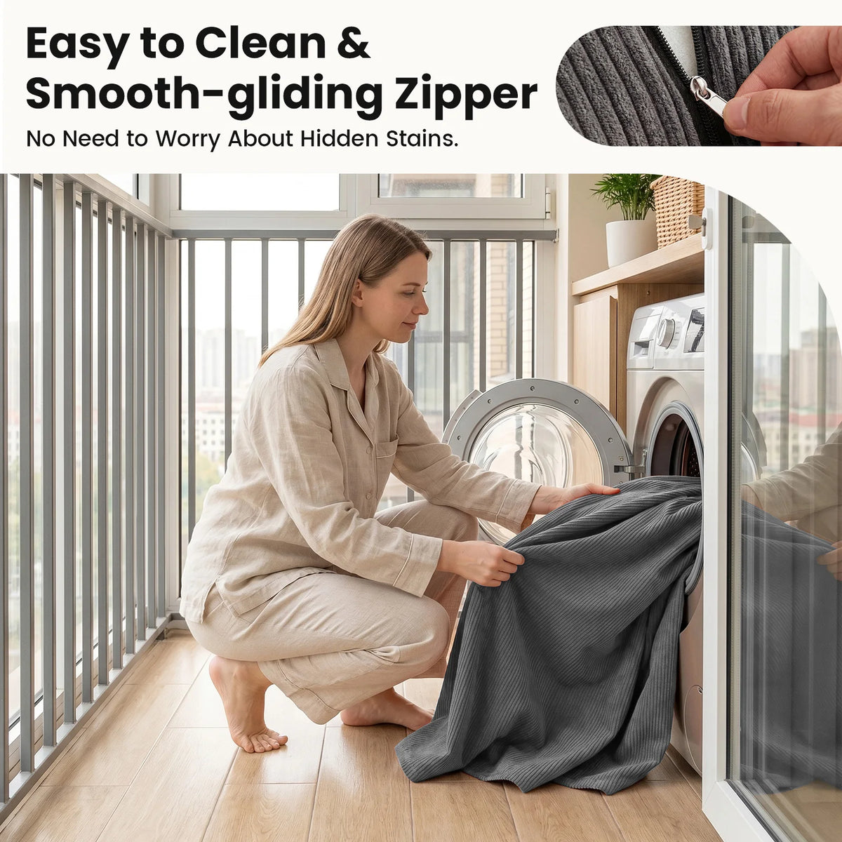 Foldable Sofa Bed - DIY Compressed Floor Sofa Multifunctional with Washable Cover for Living Room Apartment Bedroom