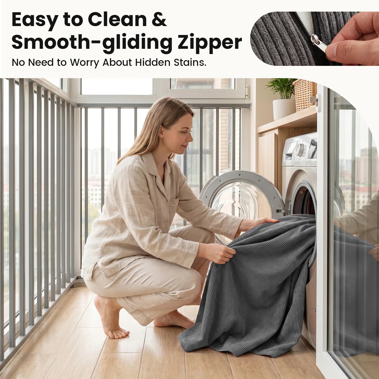 Foldable Sofa Bed - DIY Compressed Floor Sofa Multifunctional with Washable Cover for Living Room Apartment Bedroom