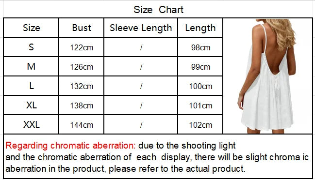 2026 New European & American Cross‑border Women’s Wear – Women’s Loose Solid‑Color Slip Backless Dress