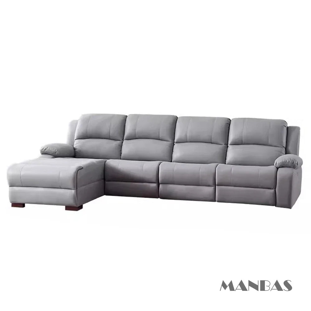 Genuine Leather Manual Electric Recliner Sofa Theater Power Reclining Couch Living Room Cinema Sofas Seating Room Furniture