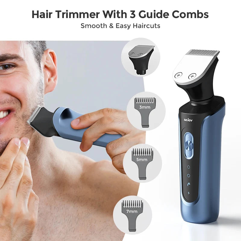 SEJOY Electric Shaver for Men,3D Floating Cutter Head ,Portable Men Beard Hair Trimmer Clipper,Nose Hair Scissors,Rechargeable