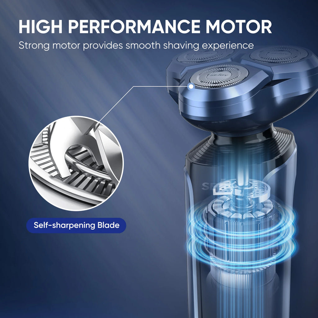 SEJOY Electric Shaver for Men,3D Floating Cutter Head ,Portable Men Beard Hair Trimmer Clipper,Nose Hair Scissors,Rechargeable