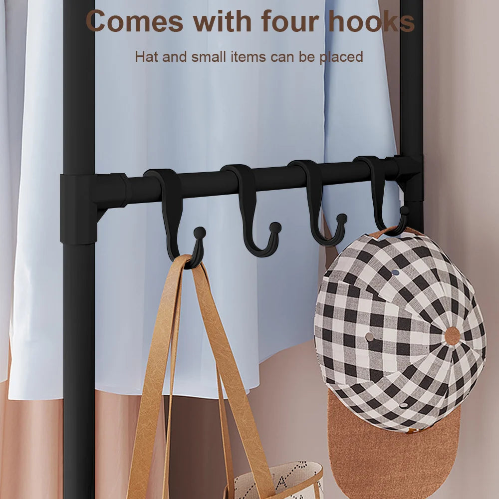 Floor-Standing Simple Wardrobes with Drawers Large Capacity Bedroom Open Storage Cabinet Dustproof Closet Rack