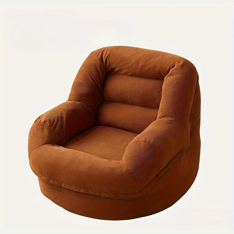 Lazy tatami sofa and footstool, single chair - perfect for bedroom, balcony, small space, living room or office rest,